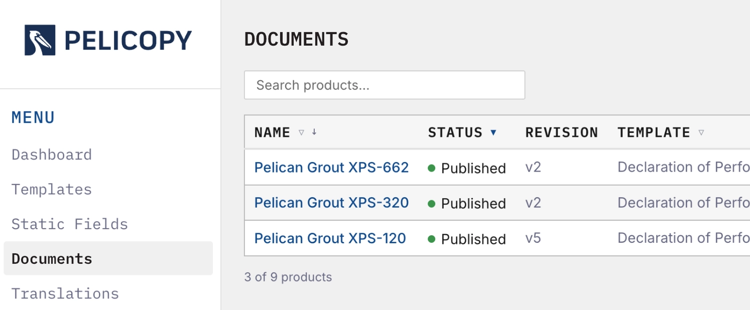 Create documents from templates