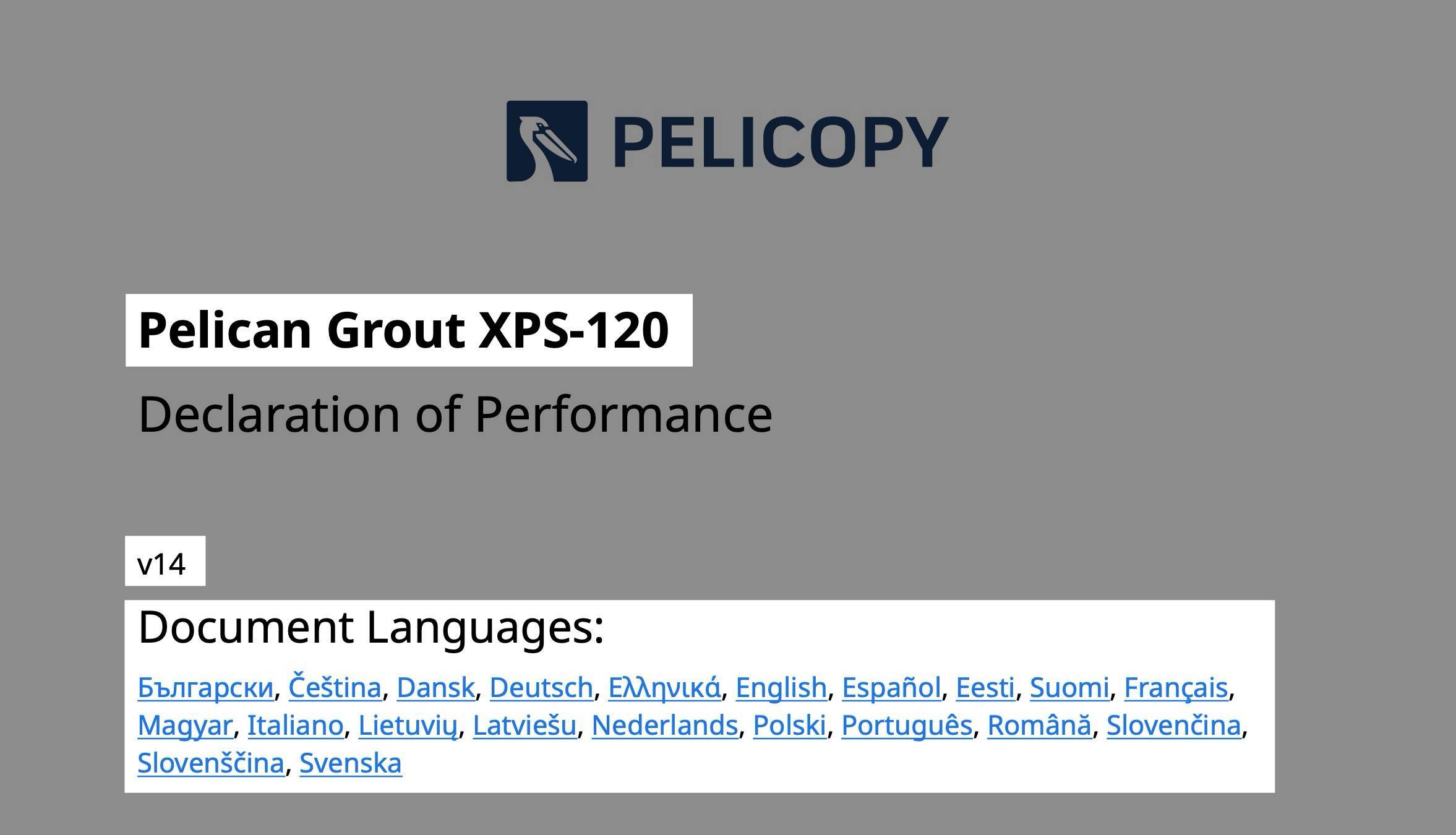 A screenshot showing document name, version number and document languages, ping fields.