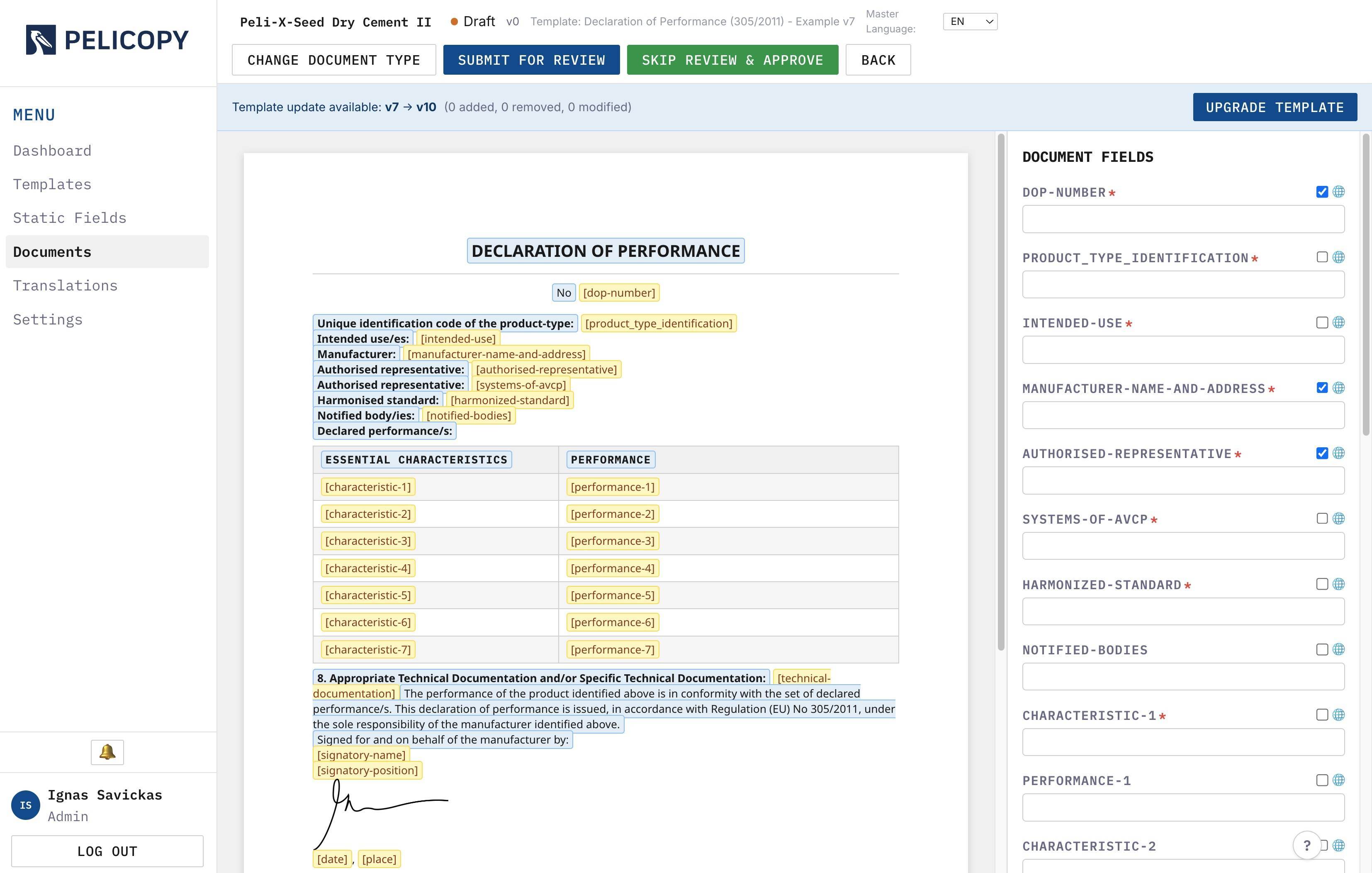 Document Editor full view